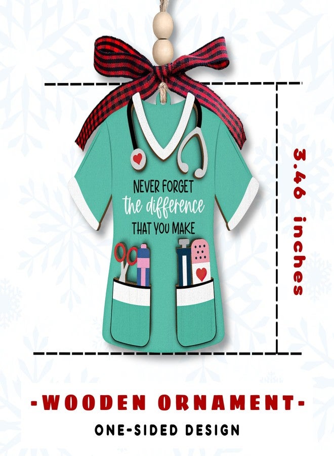 KATLADIZ Nurse Ornament - Nurse Ornaments for Christmas Tree - Gifts for Nurses Female - Nurses Preceptor Practitioner Nicu RN Gifts for Women - Nursing Ornaments for Tree - Wood Ornament 2025 - Image 2